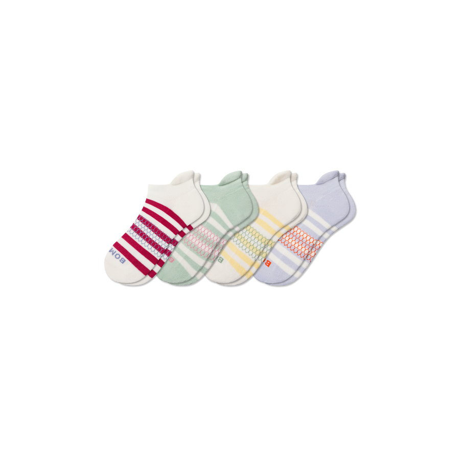 Youth Stripes Ankle Sock 4-Pack - Studio Shift Support