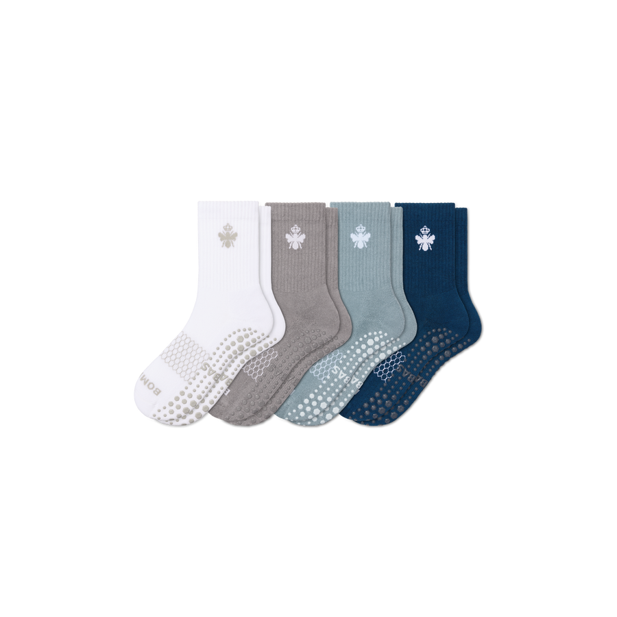 Men's Gripper Half Calf Sock 4-Pack - Studio Court Cushion