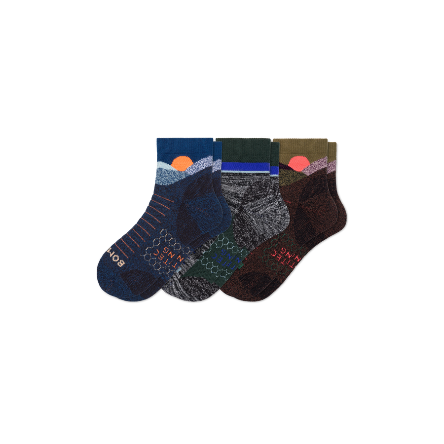 Men's Hiking Quarter Sock 3-Pack - Active Studio Fit