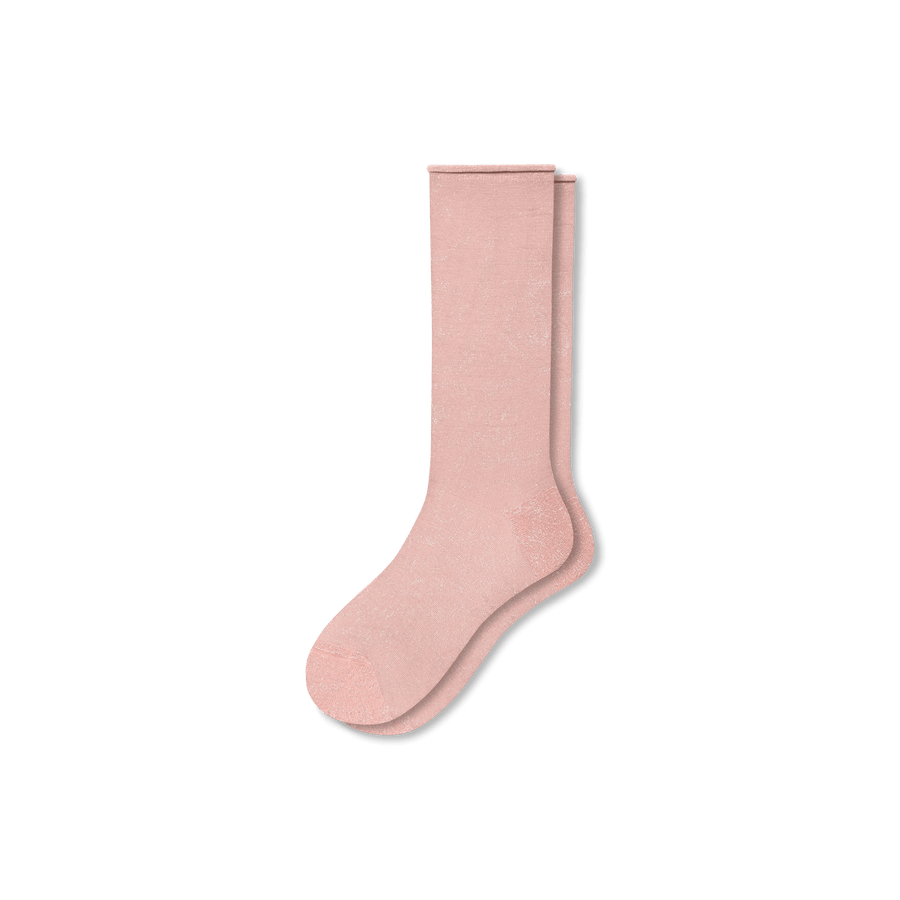 Women’s Sheer Sparkle Calf Socks - Classic Crew Move