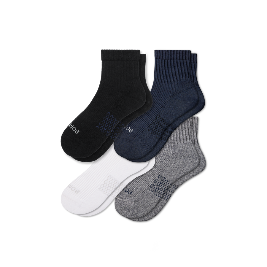 Men's Modern Rib Quarter Sock 4-Pack - Studio Travel Rotation