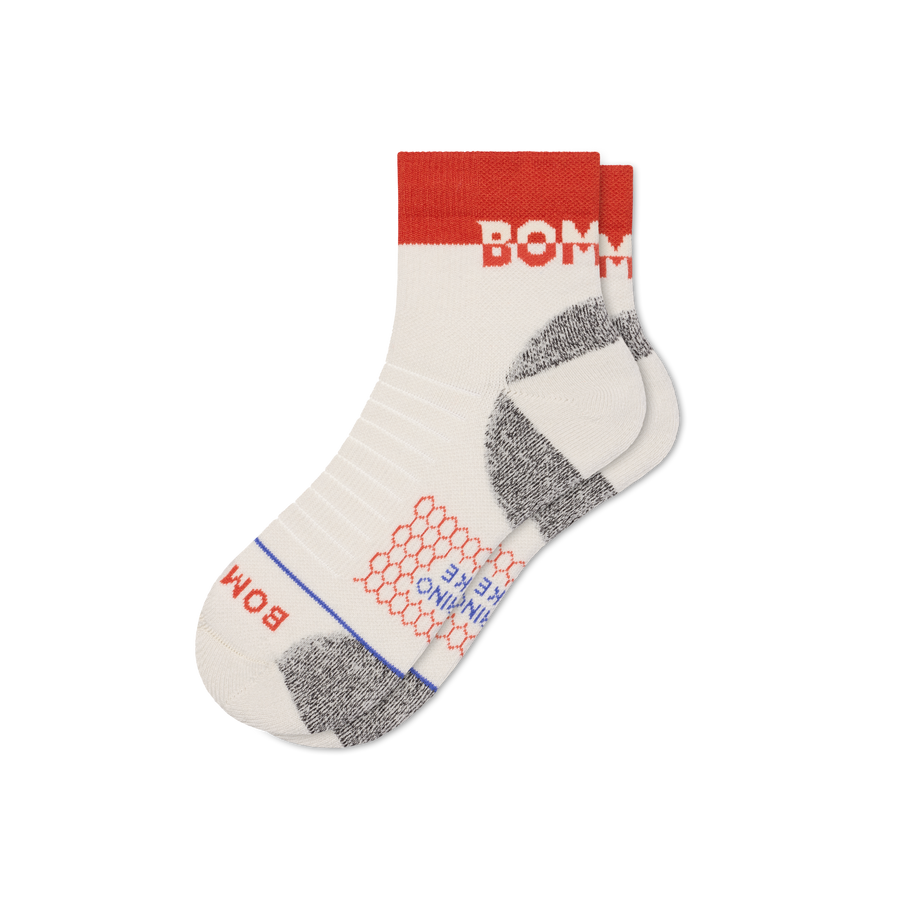 Men's Merino Wool Blend Hiking Quarter Socks - Trail Lounge Step