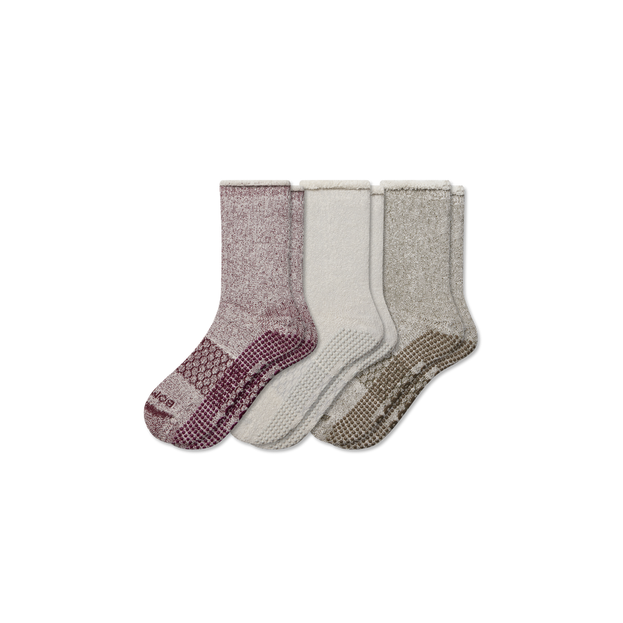 Men’s Roll-Top Merino Blend Gripper House Sock 3-Pack - Trail Crew Wear