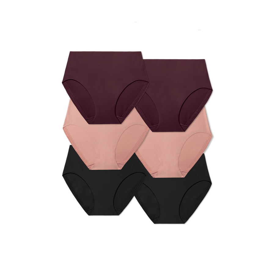Women's No Show High Rise Brief 6-Pack - Classic Layer Support