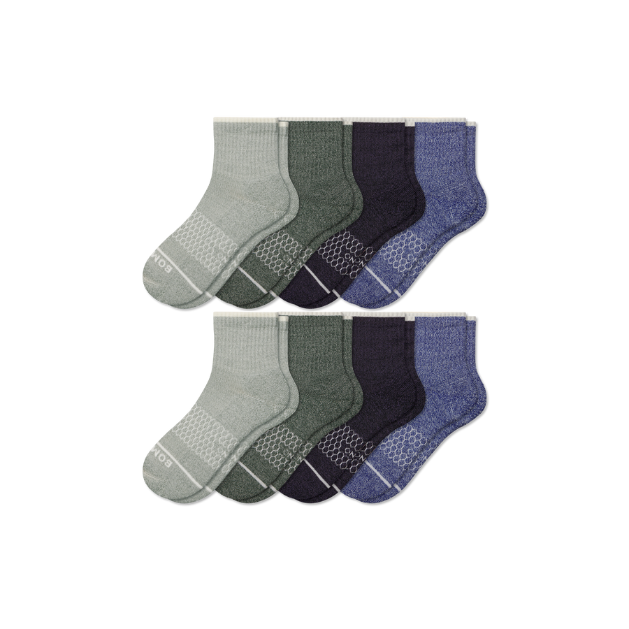 Men's Merino Wool Blend Quarter Sock 8-Pack - Trail Lounge Move