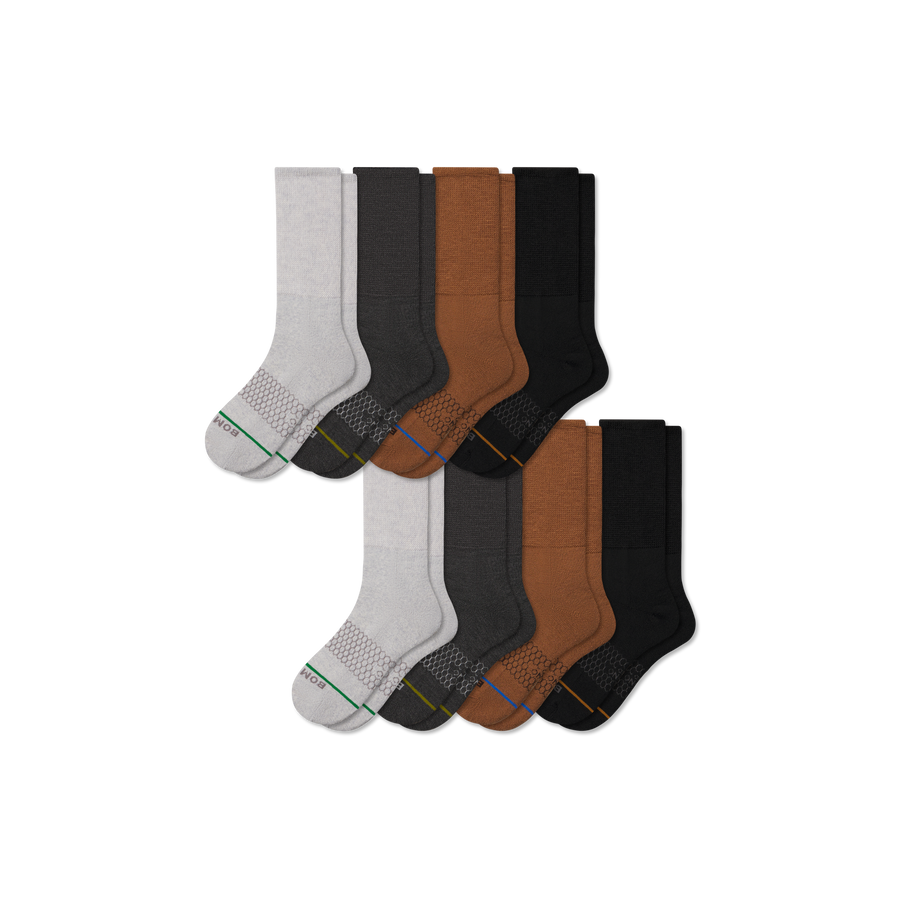 Women's Merino Blend Ultra-Stretch Calf Sock 8-Pack - Comfort Weekend Pair