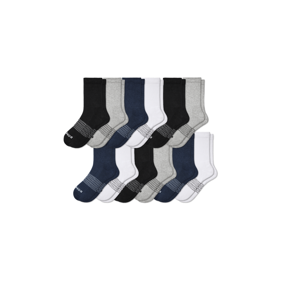 Men's Solids Half Calf Sock 12-Pack - Comfort Office Support