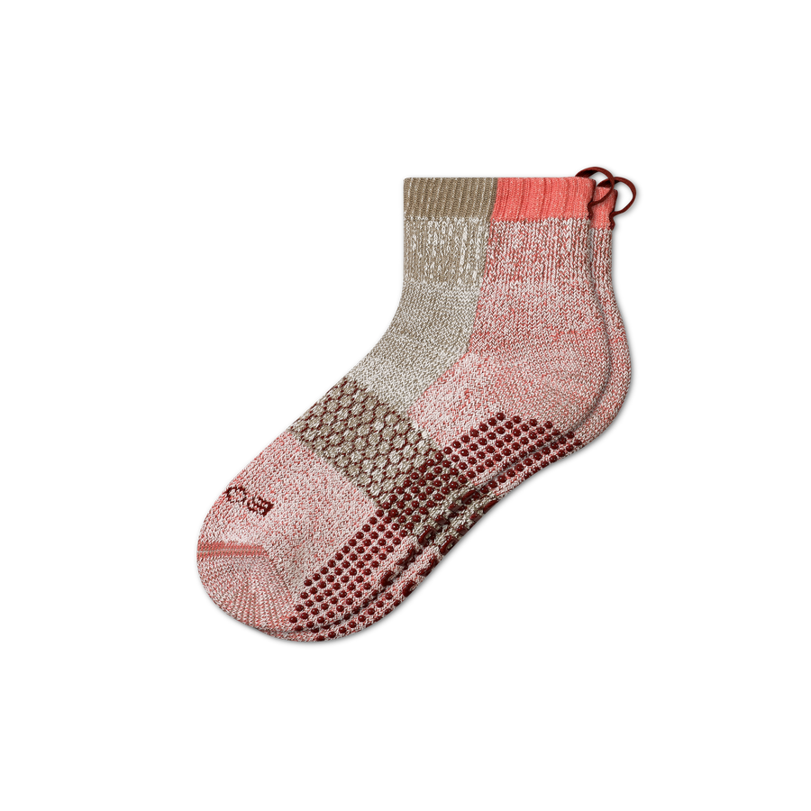Women's Merino Wool Blend Gripper House Socks - Modern Ankle Fit