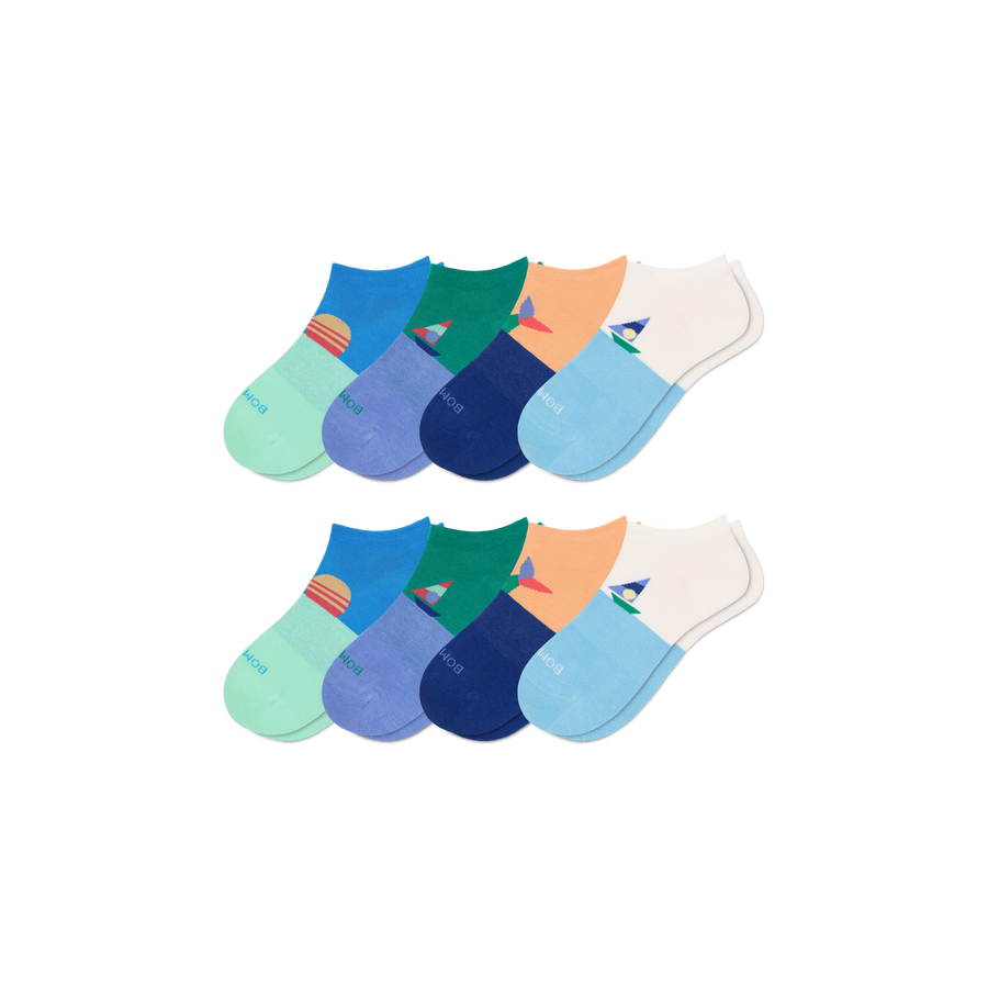 Youth Lightweight Ankle Sock 8-Pack - Light Studio Move